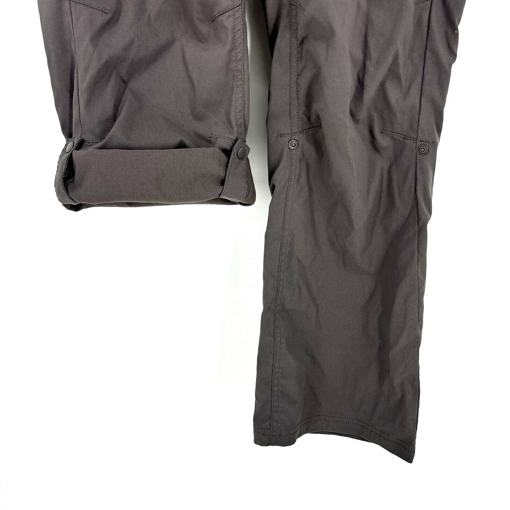Prana Halle Convertible Pants 12 Gray Hiking Stretchy Pockets Capris Outdoors - Picture 7 of 15